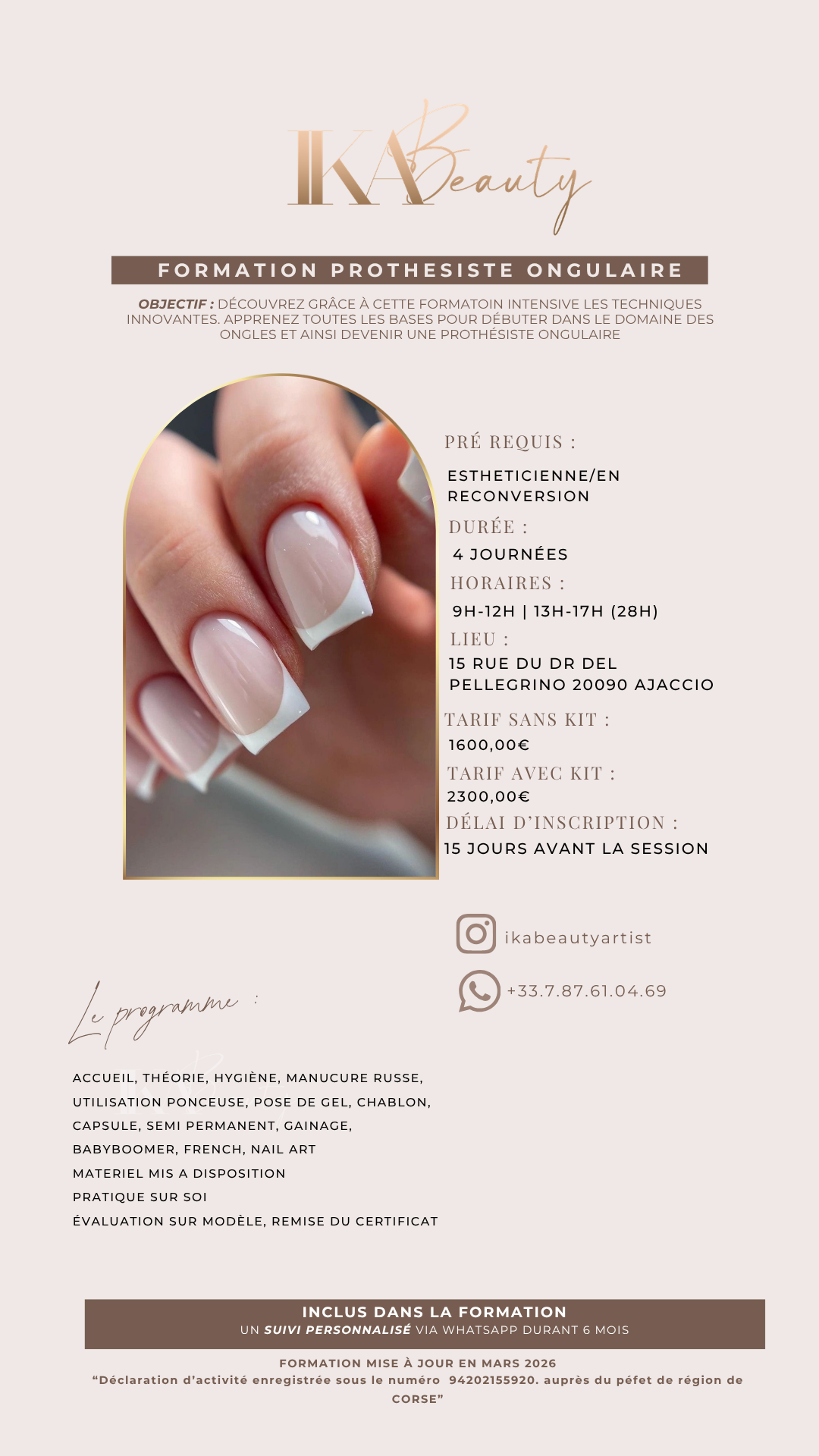 Formation Prothésiste Ongulaire - pratique en cabinet