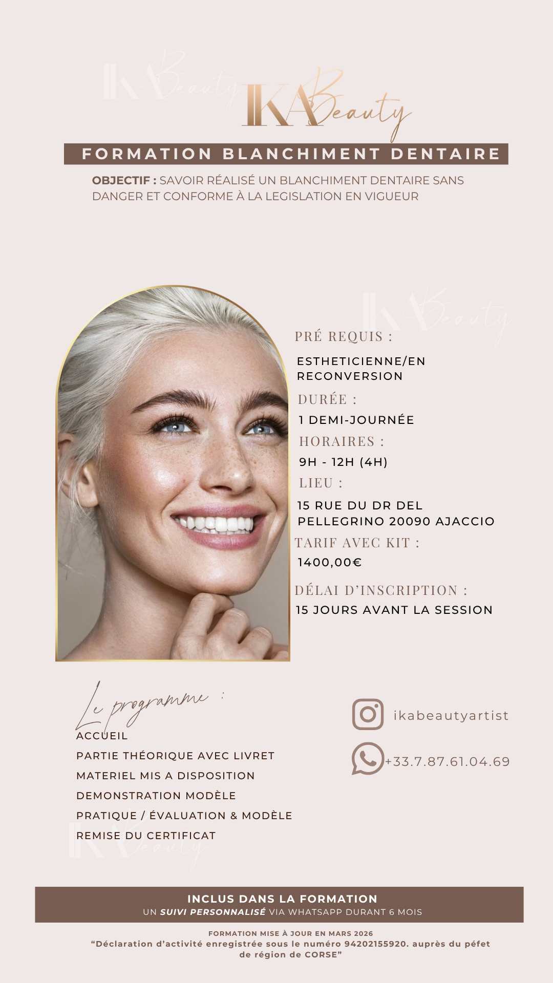 Formation blanchiment dentaire IKA Beauty