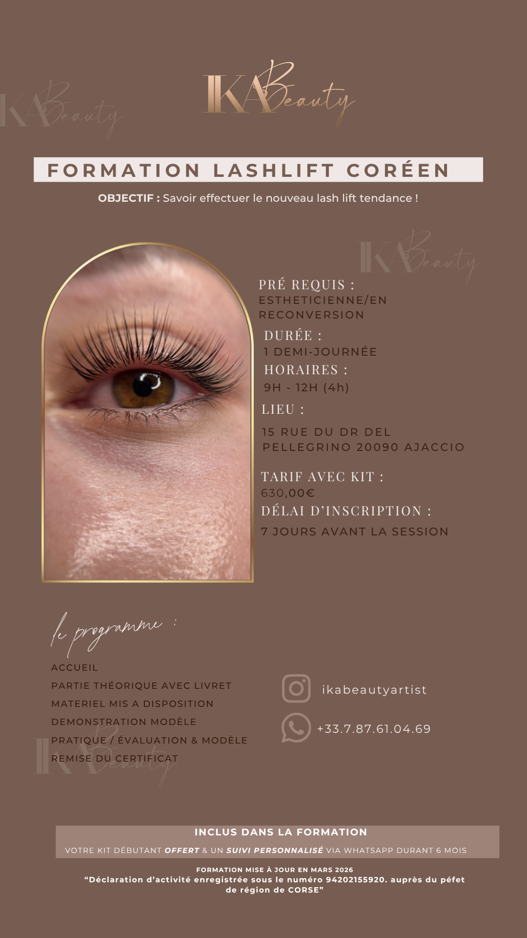 Formation lash lift coréen IKA Beauty